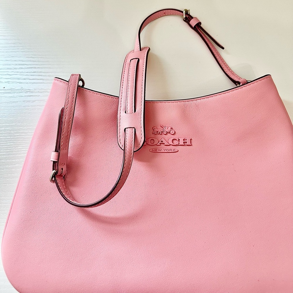 Pink Coach bag, coach shoulder bag,  mini pink bag, wristlet, babypink, Barbie - Picture 3 of 14